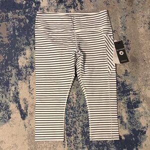 Glyder Women's Black and White Striped Leggings